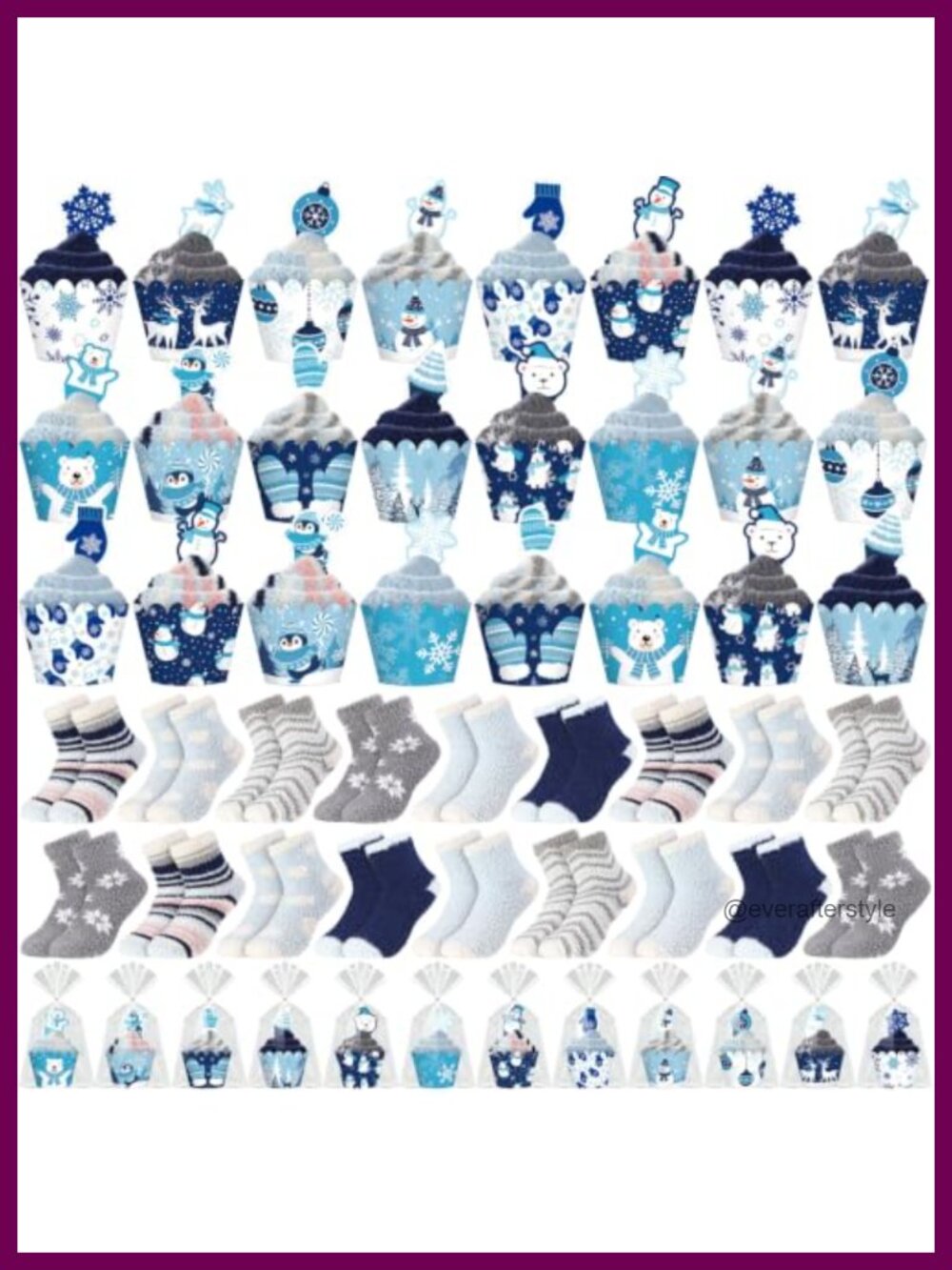 Coral Fleece Fuzzy Snowflake Slipper Socks 48 Pack Warm Winter Sleep Socks Gift